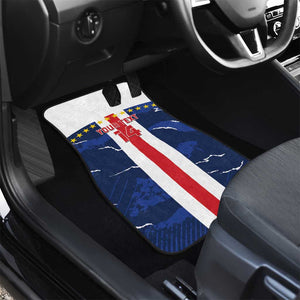 Custom Cape Verde Football Car Mats Blue Sharks Sporty