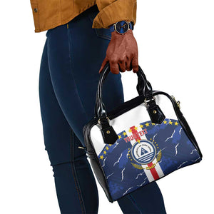 Custom Cape Verde Football Shoulder Handbag Blue Sharks Sporty