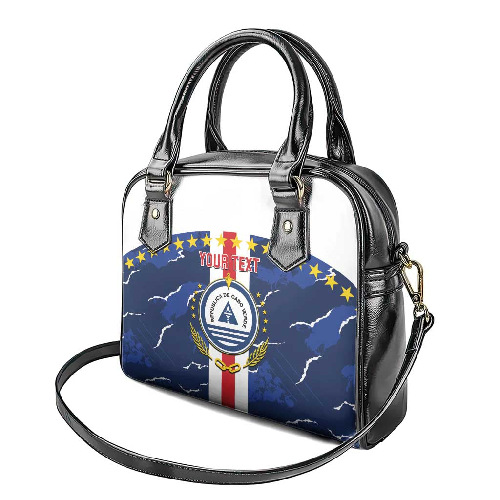 Custom Cape Verde Football Shoulder Handbag Blue Sharks Sporty