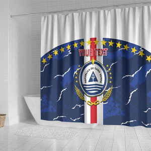 Custom Cape Verde Football Shower Curtain Blue Sharks Sporty