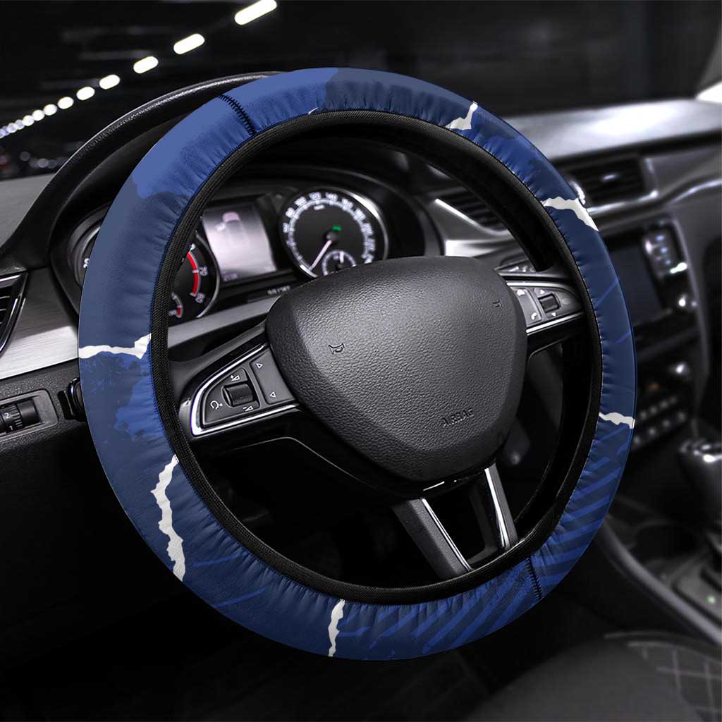 Cape Verde Football Steering Wheel Cover Blue Sharks Sporty