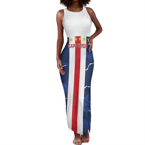 Custom Cape Verde Football Tank Maxi Dress Blue Sharks Sporty