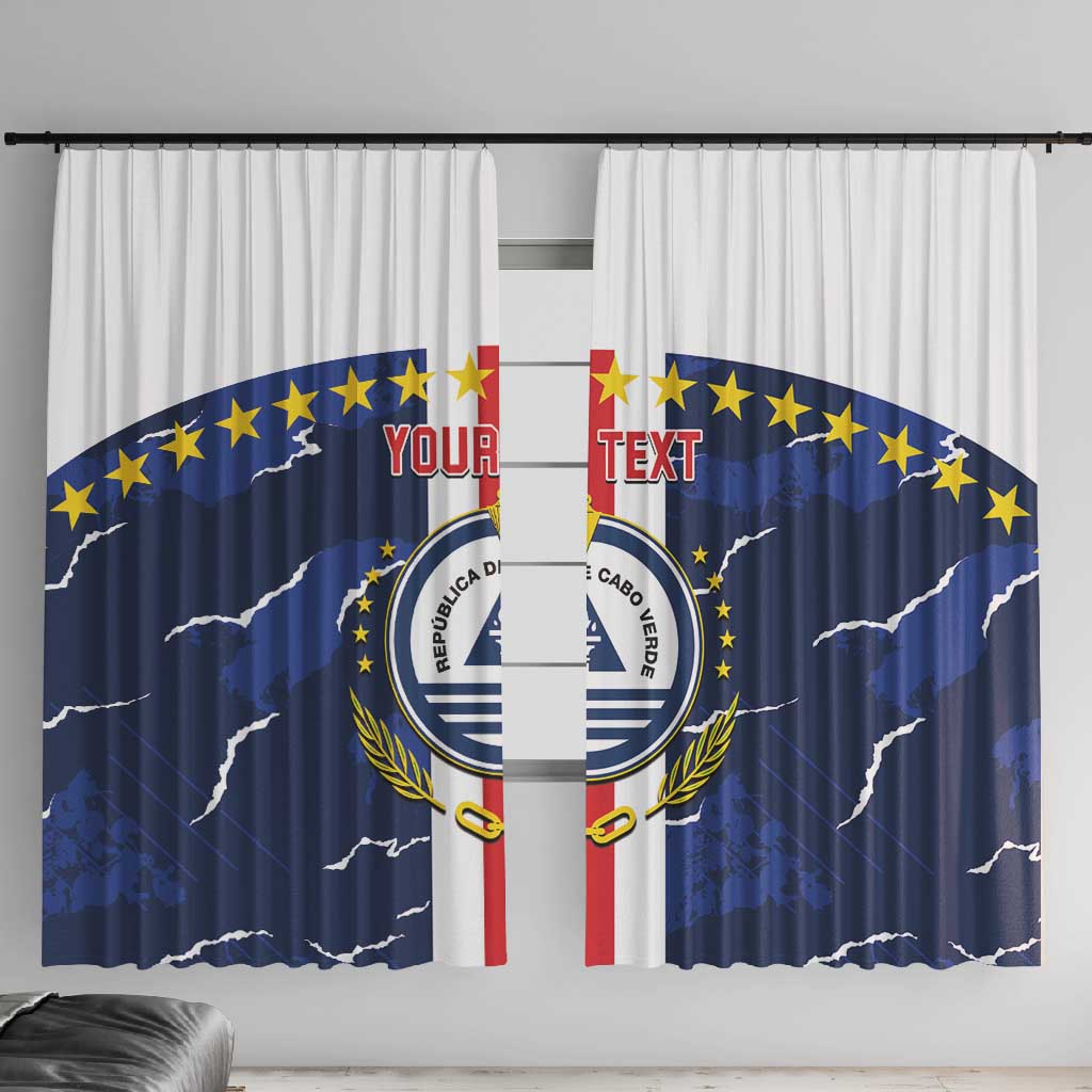 Custom Cape Verde Football Window Curtain Blue Sharks Sporty