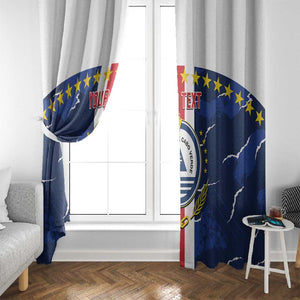 Custom Cape Verde Football Window Curtain Blue Sharks Sporty