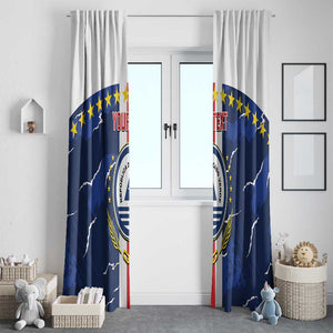 Custom Cape Verde Football Window Curtain Blue Sharks Sporty