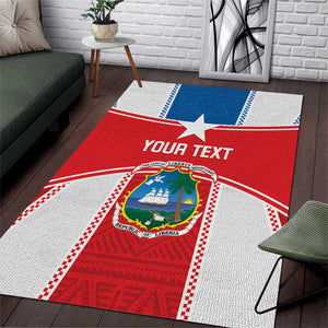 Custom Lone Stars Area Rug Liberia Football - Sporty Style