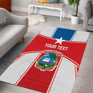 Custom Lone Stars Area Rug Liberia Football - Sporty Style