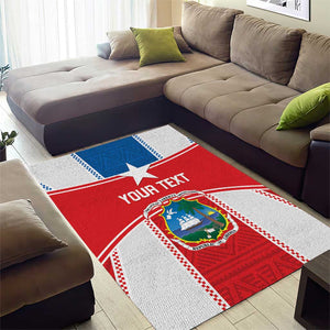 Custom Lone Stars Area Rug Liberia Football - Sporty Style