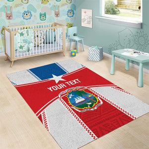 Custom Lone Stars Area Rug Liberia Football - Sporty Style