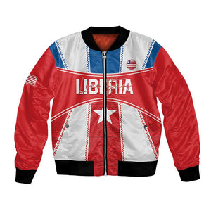 Custom Lone Stars Bomber Jacket Liberia Football - Sporty Style