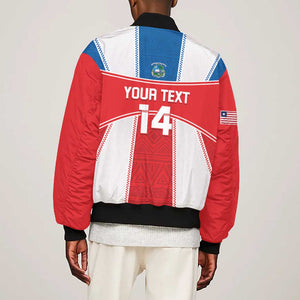 Custom Lone Stars Bomber Jacket Liberia Football - Sporty Style