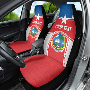 Custom Lone Stars Car Seat Cover Liberia Football - Sporty Style