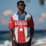 Custom Lone Stars Hawaiian Shirt Liberia Football - Sporty Style
