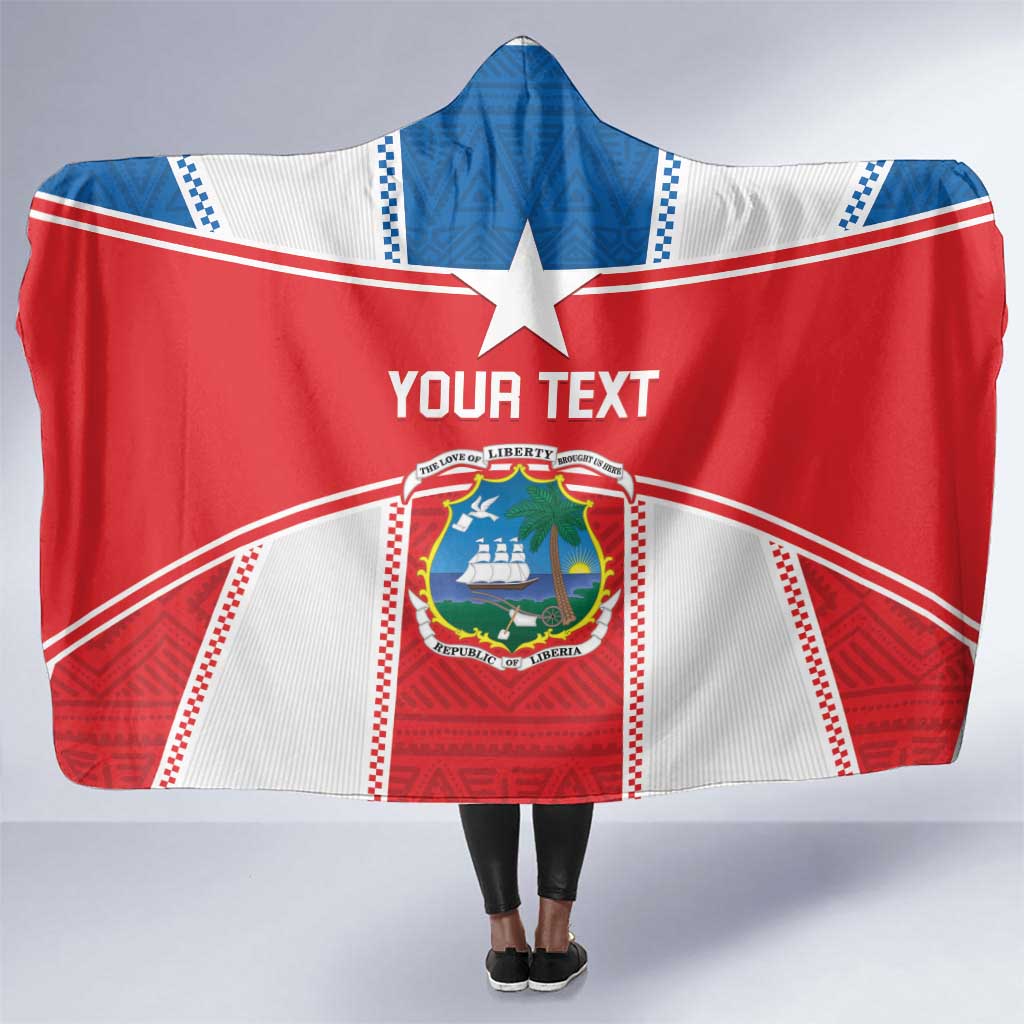 Custom Lone Stars Hooded Blanket Liberia Football - Sporty Style