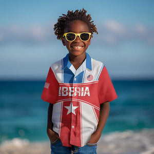 Custom Lone Stars Kid Hawaiian Shirt Liberia Football - Sporty Style