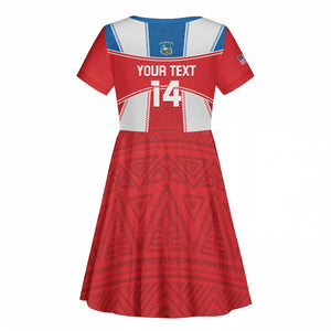 Custom Lone Stars Kid Short Sleeve Dress Liberia Football - Sporty Style