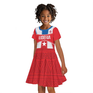 Custom Lone Stars Kid Short Sleeve Dress Liberia Football - Sporty Style