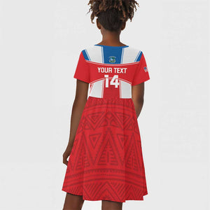 Custom Lone Stars Kid Short Sleeve Dress Liberia Football - Sporty Style