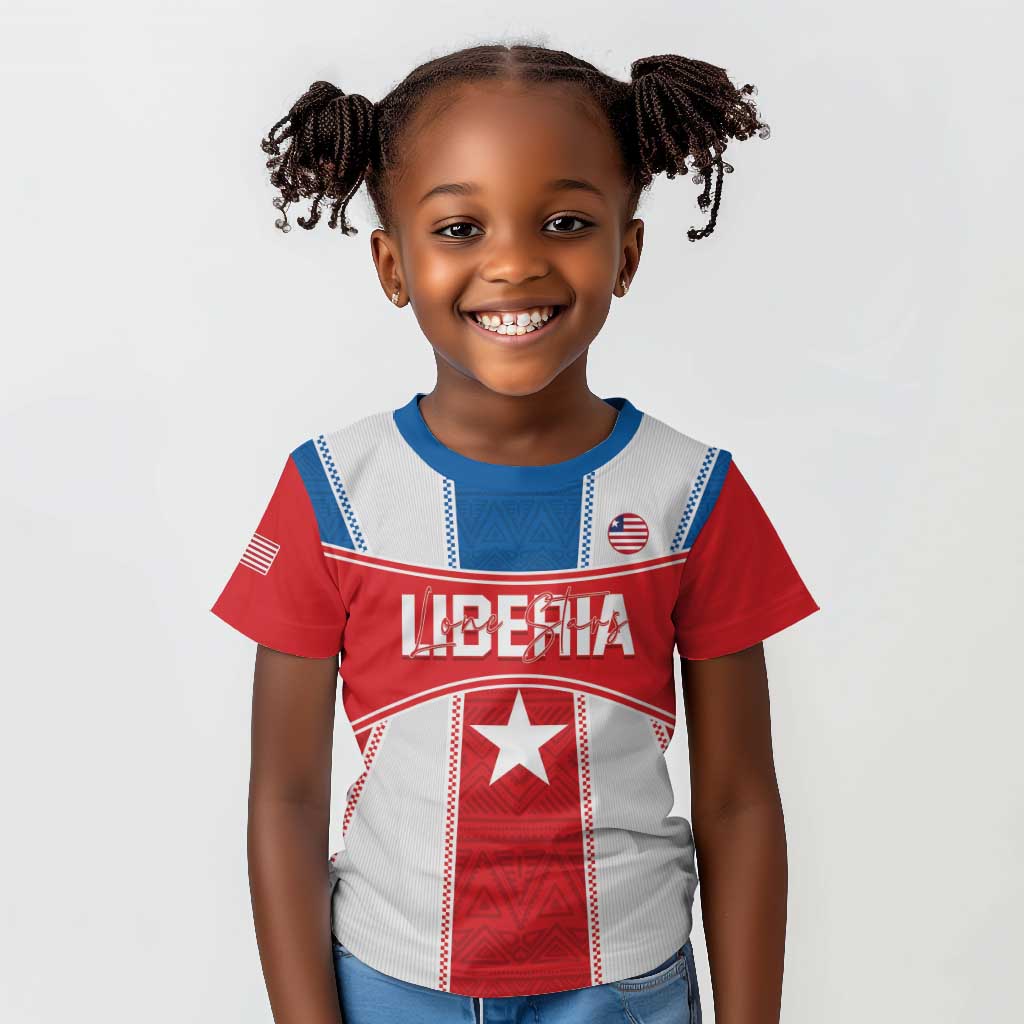 Custom Lone Stars Kid T shirt Liberia Football - Sporty Style