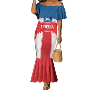 Custom Lone Stars Mermaid Dress Liberia Football - Sporty Style