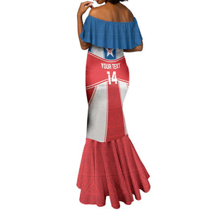 Custom Lone Stars Mermaid Dress Liberia Football - Sporty Style