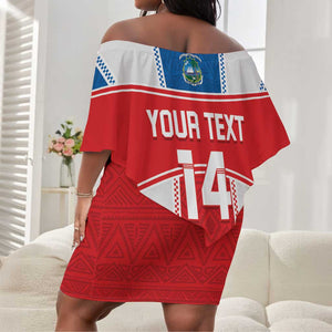 Custom Lone Stars Off Shoulder Short Dress Liberia Football - Sporty Style