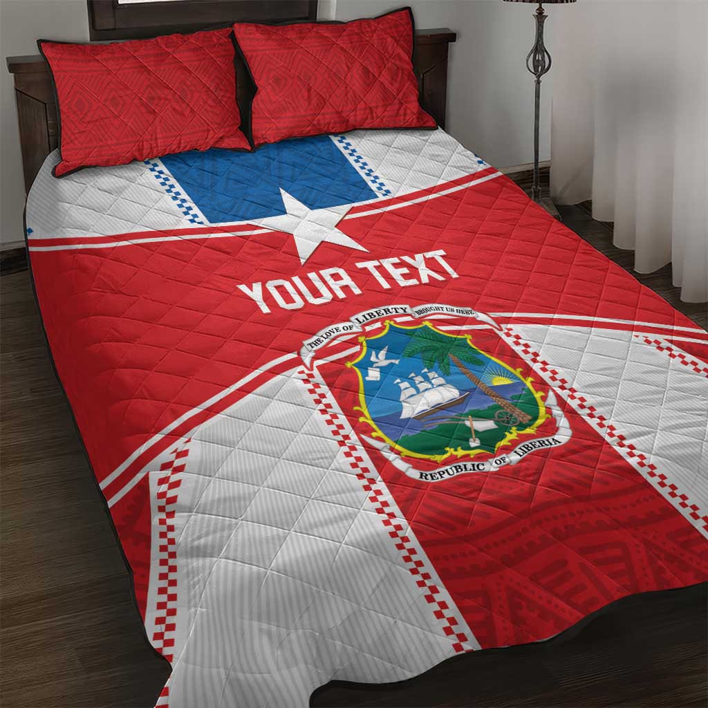 Custom Lone Stars Quilt Bed Set Liberia Football - Sporty Style