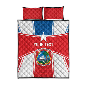 Custom Lone Stars Quilt Bed Set Liberia Football - Sporty Style