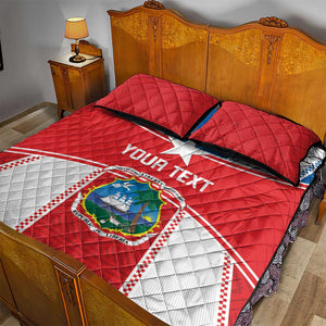 Custom Lone Stars Quilt Bed Set Liberia Football - Sporty Style