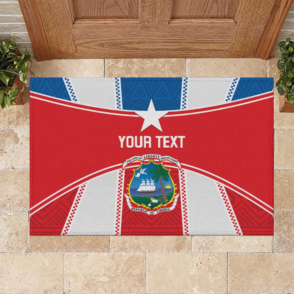 Custom Lone Stars Rubber Doormat Liberia Football - Sporty Style