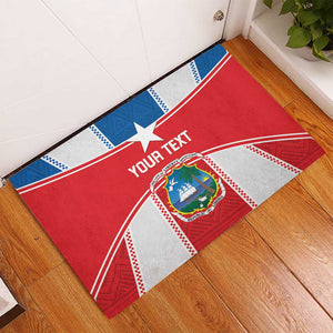 Custom Lone Stars Rubber Doormat Liberia Football - Sporty Style