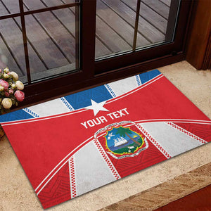 Custom Lone Stars Rubber Doormat Liberia Football - Sporty Style