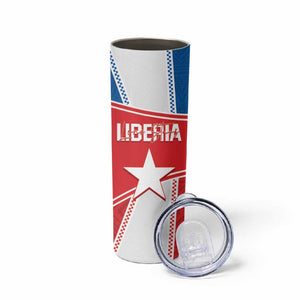 Custom Lone Stars Skinny Tumbler Liberia Football - Sporty Style