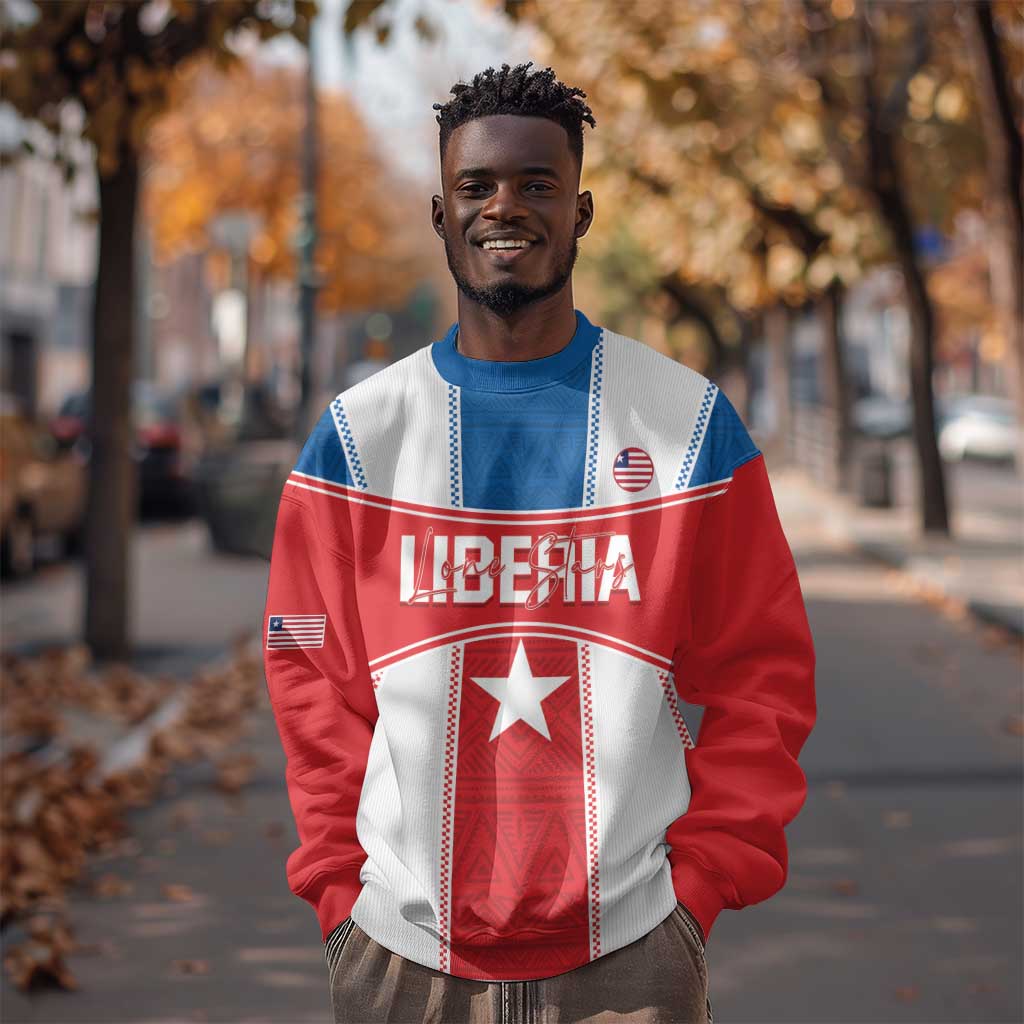 Custom Lone Stars Sweatshirt Liberia Football - Sporty Style