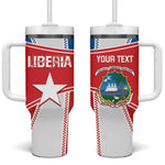 Custom Lone Stars Tumbler With Handle Liberia Football - Sporty Style