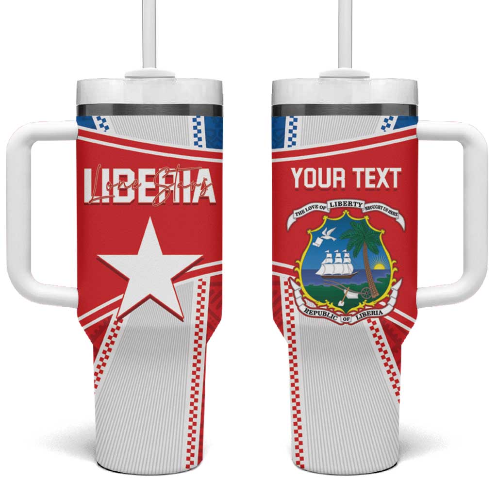 Custom Lone Stars Tumbler With Handle Liberia Football - Sporty Style