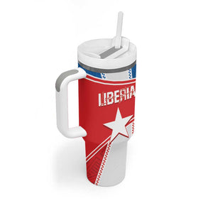 Custom Lone Stars Tumbler With Handle Liberia Football - Sporty Style