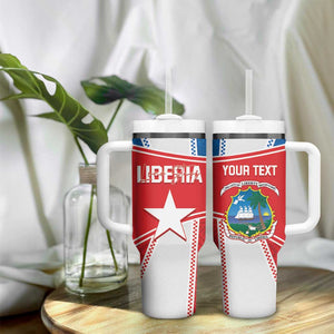 Custom Lone Stars Tumbler With Handle Liberia Football - Sporty Style