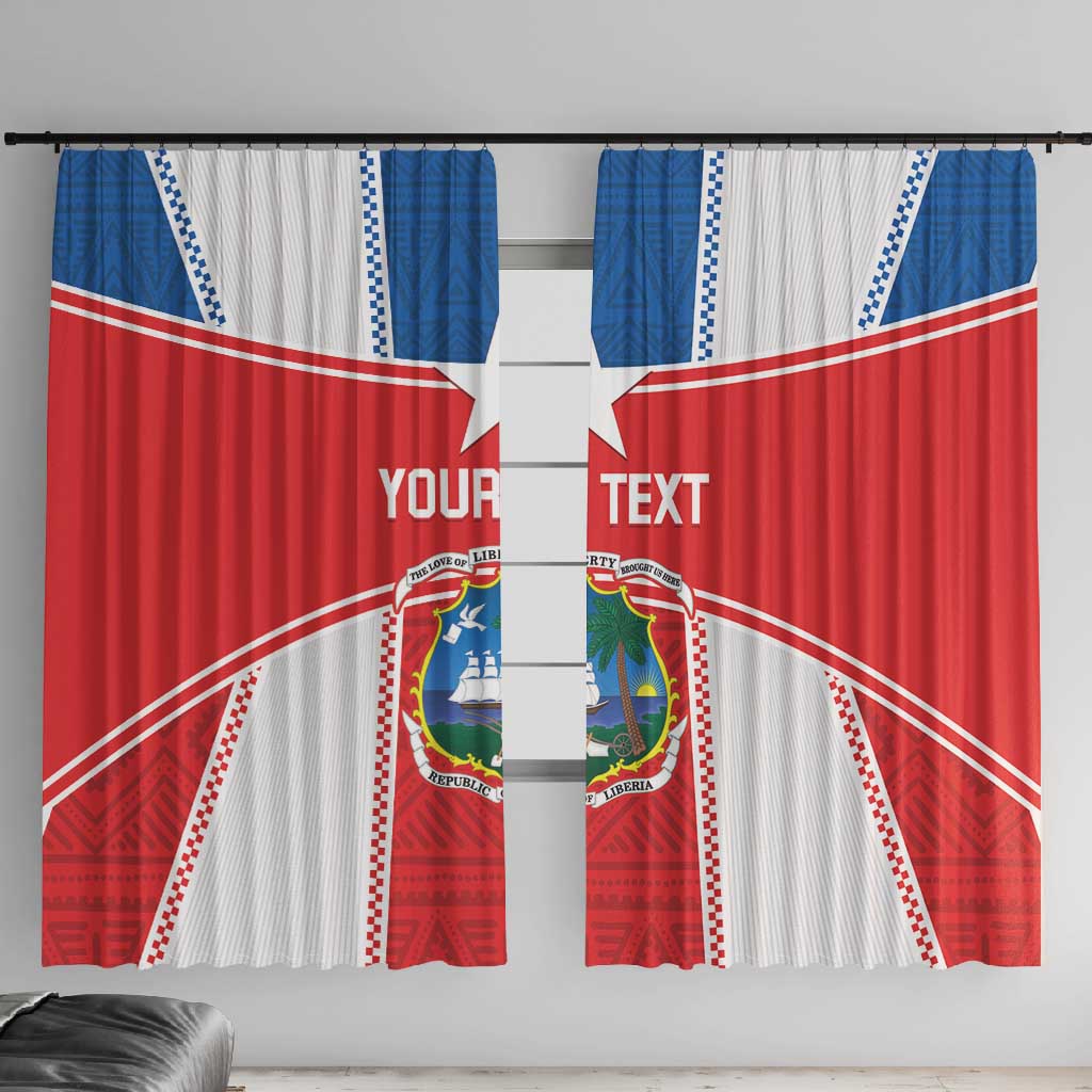 Custom Lone Stars Window Curtain Liberia Football - Sporty Style