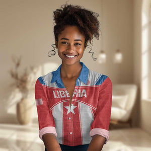 Custom Lone Stars Women Casual Shirt Liberia Football - Sporty Style