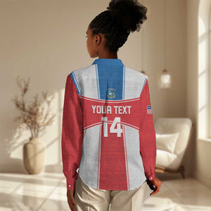 Custom Lone Stars Women Casual Shirt Liberia Football - Sporty Style