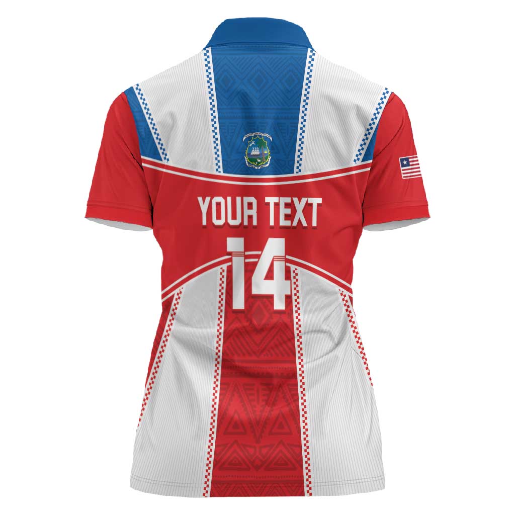 Custom Lone Stars Women Polo Shirt Liberia Football - Sporty Style