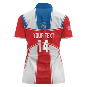 Custom Lone Stars Women Polo Shirt Liberia Football - Sporty Style