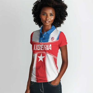 Custom Lone Stars Women Polo Shirt Liberia Football - Sporty Style