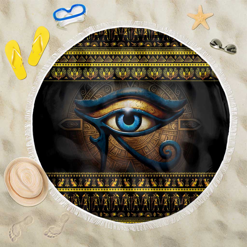 Ancient Egypt Eye Of Ra Beach Blanket Sun To The Egyptians