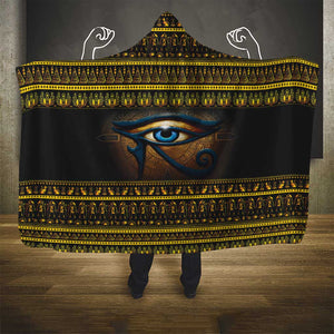 Ancient Egypt Eye Of Ra Hooded Blanket Sun To The Egyptians