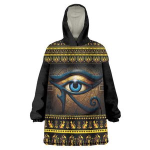 Ancient Egypt Eye Of Ra Kid Wearable Blanket Hoodie Sun To The Egyptians