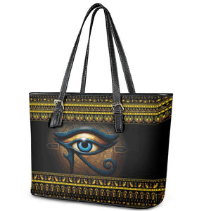 Ancient Egypt Eye Of Ra Leather Tote Bag Sun To The Egyptians