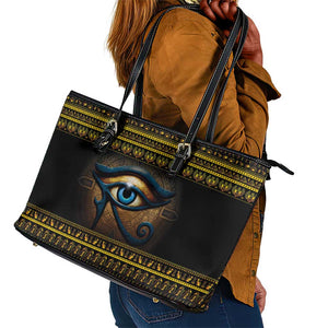 Ancient Egypt Eye Of Ra Leather Tote Bag Sun To The Egyptians