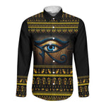 Ancient Egypt Eye Of Ra Long Sleeve Button Shirt Sun To The Egyptians